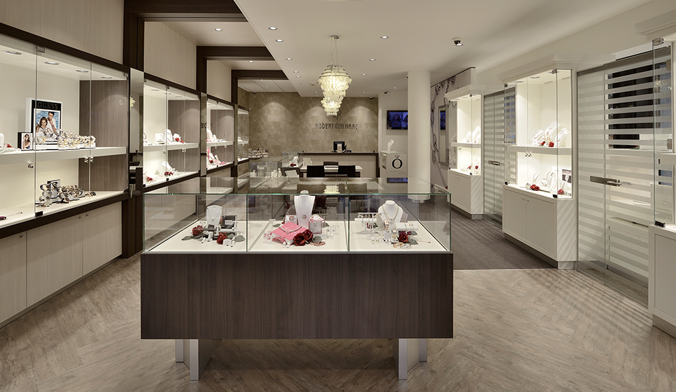 Shop fitting secure jewelry store Robert den Haag by WSB - 