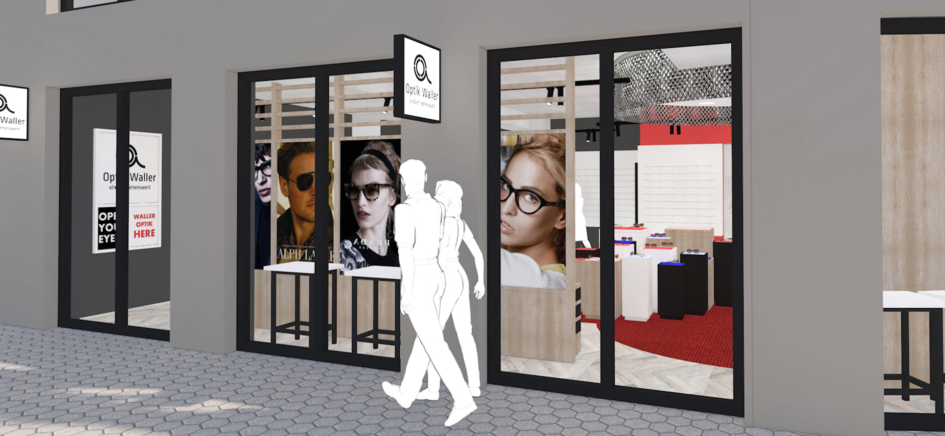 Waller Optik – Hofheim (DE): Design and shopfitting optician shop - 