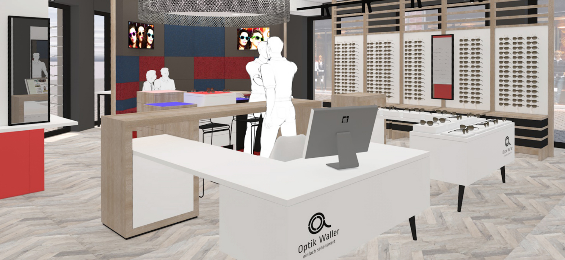 Waller Optik – Hofheim (DE): Design and shopfitting optician shop - 