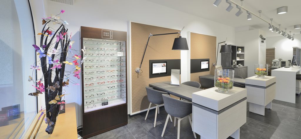 Klöckner Optik fully renovated shop interior