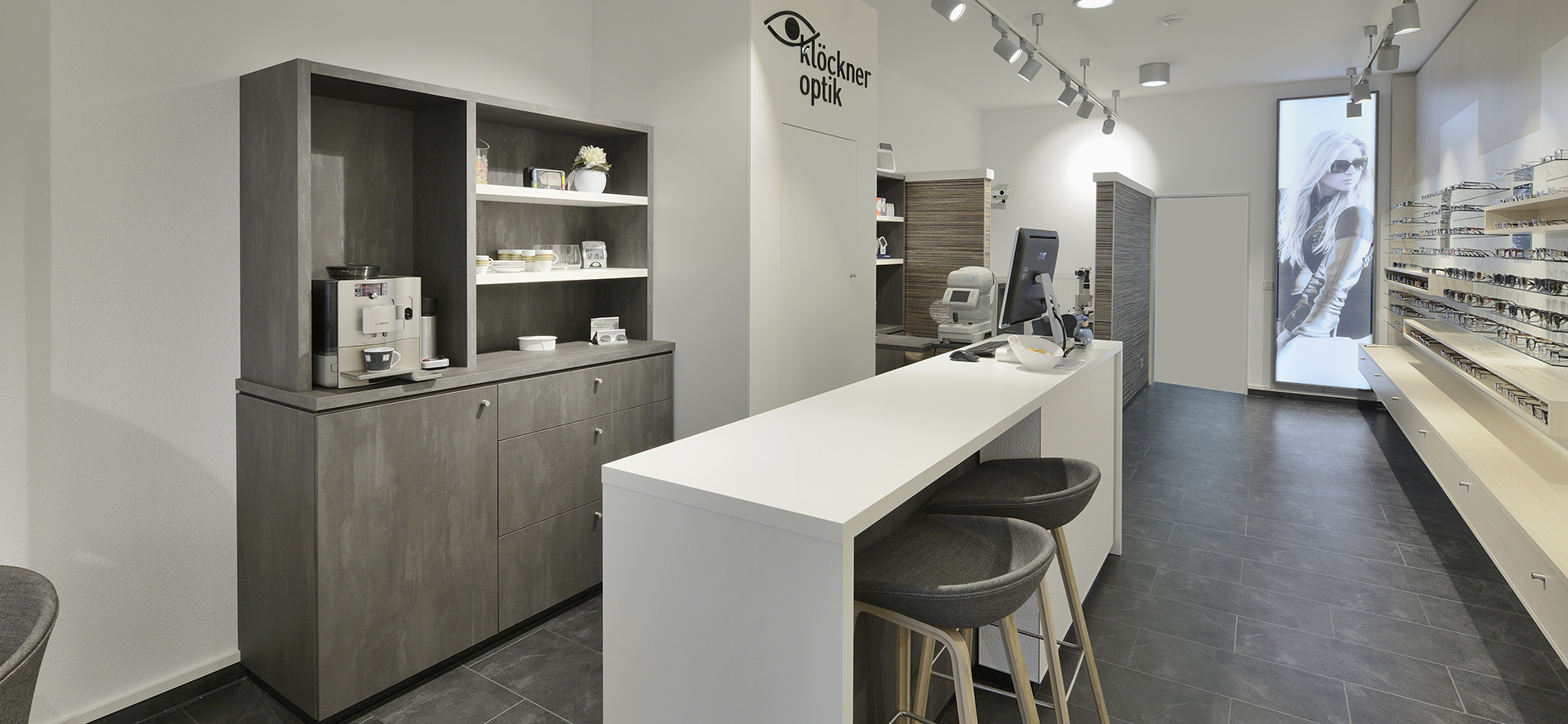 Klöckner Optik fully renovated shop interior - 