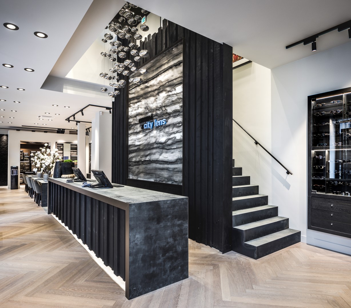 optical store design interior, Azami by City Lens, Den Haag